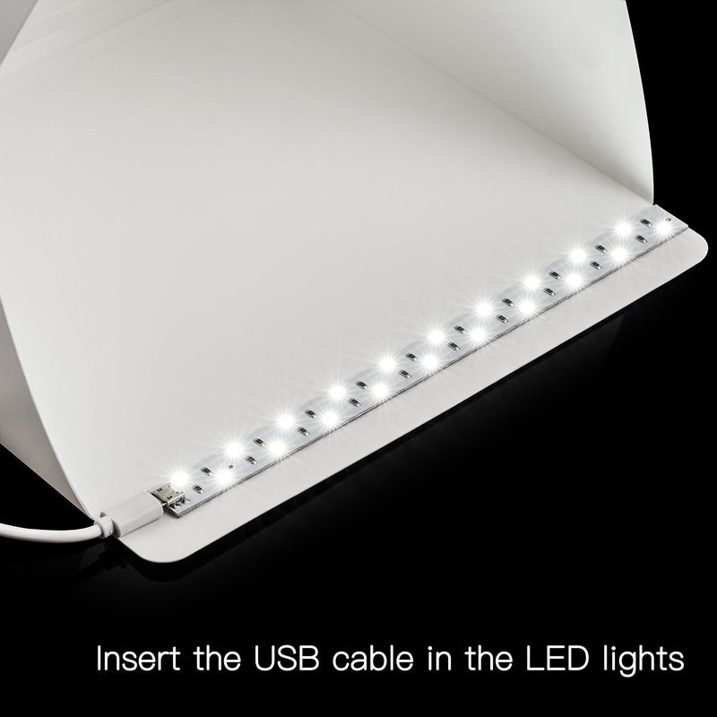 Depthlan Folding Photo Studio Kit Box with LED Light for Photographing Shooting Tent for Small Size Itens - Image 4